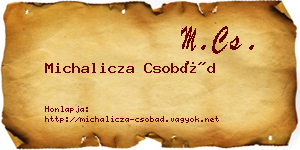 Michalicza Csobád névjegykártya